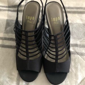 Black Impo flex open toe heel size 8.5.  Worn once
